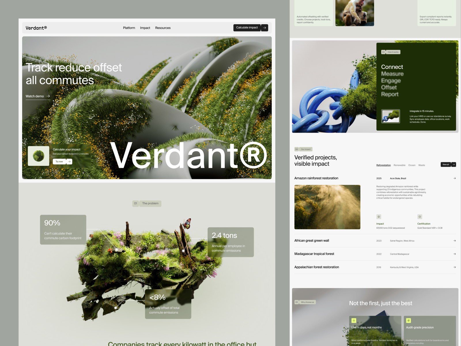 Example of Verdant - Corporate Carbon Offset Platform