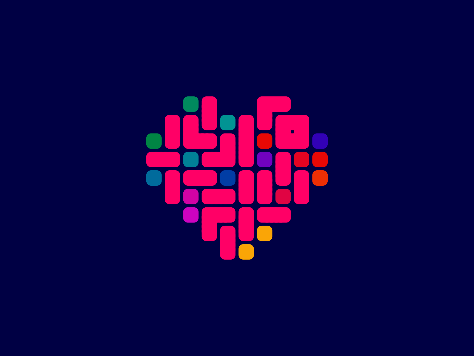 Example of Heart + data for healthtech logo design