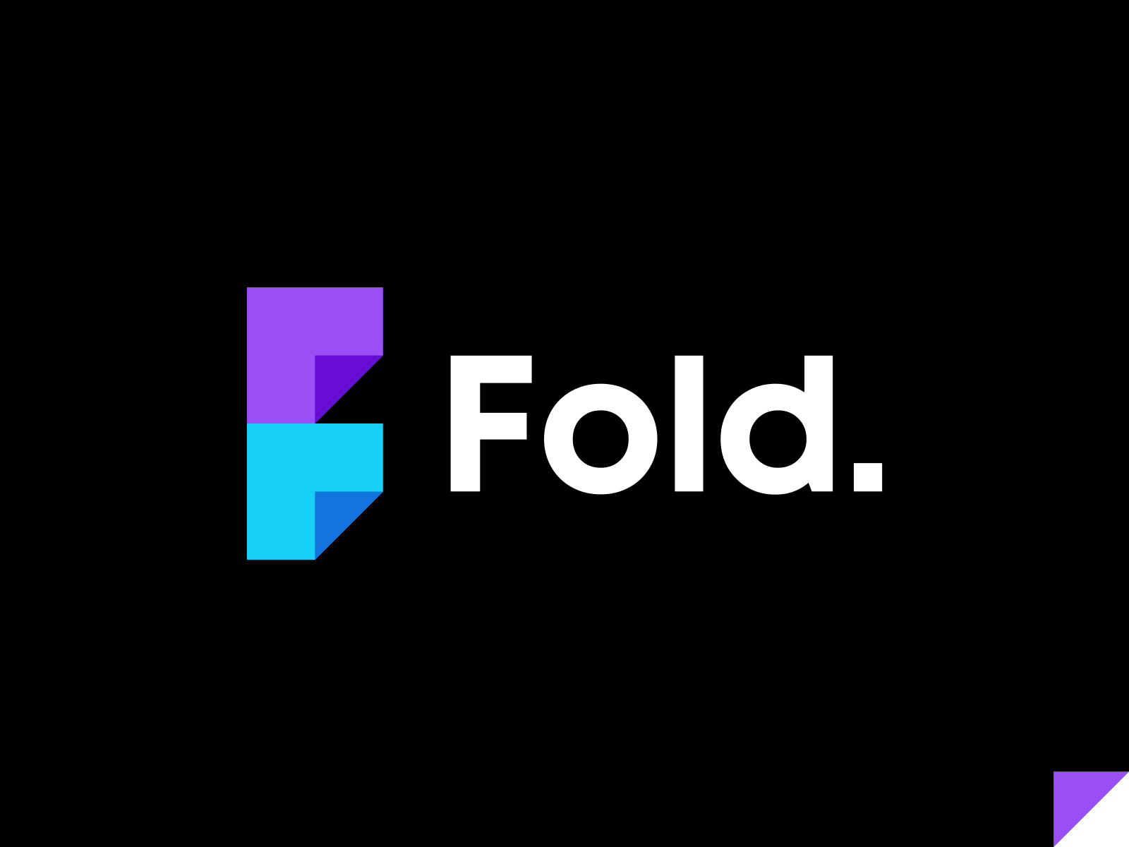 Example of Fold, digital document management logo design: folded F letter