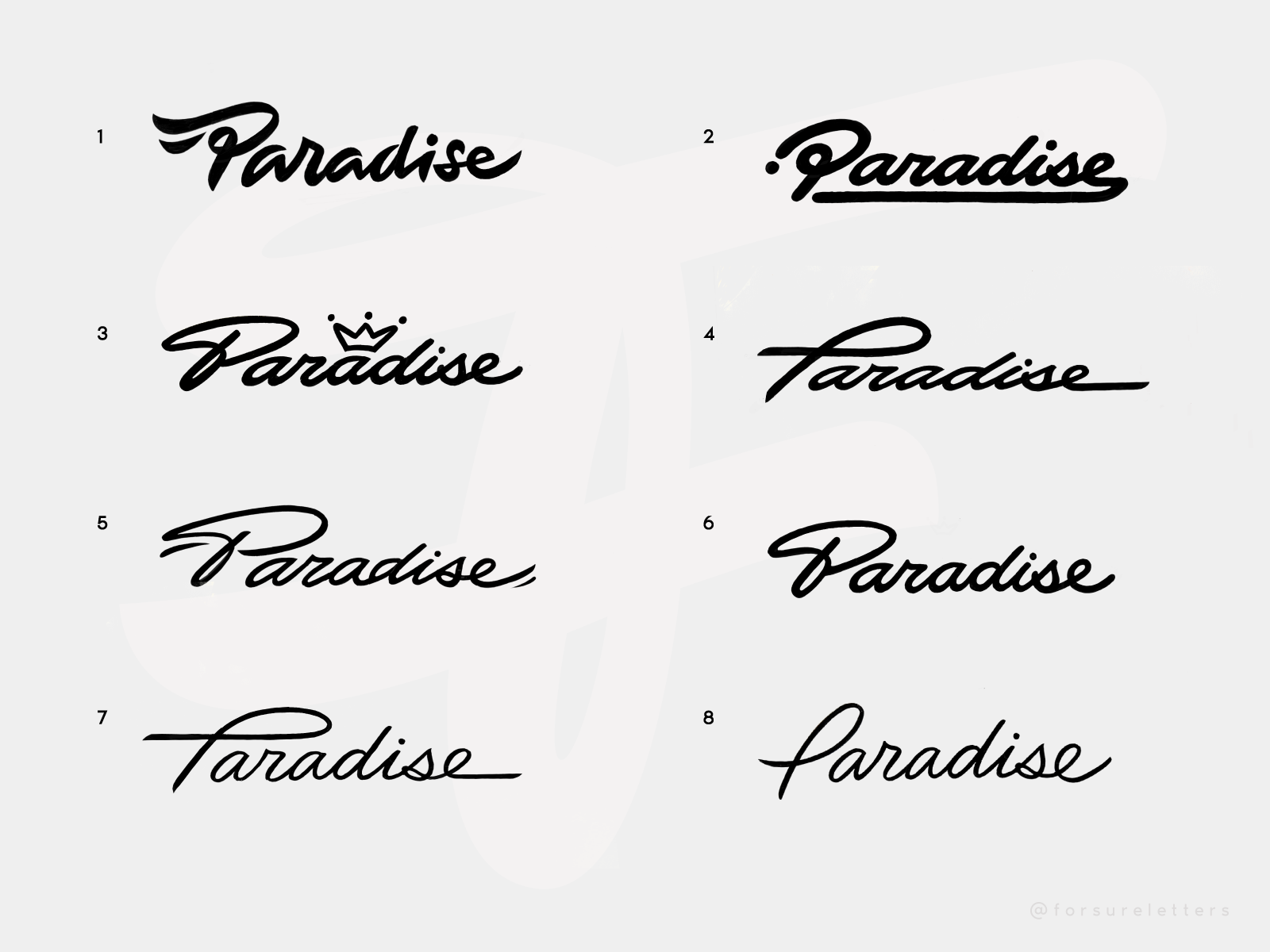 Example of Paradise: golf logo exploration