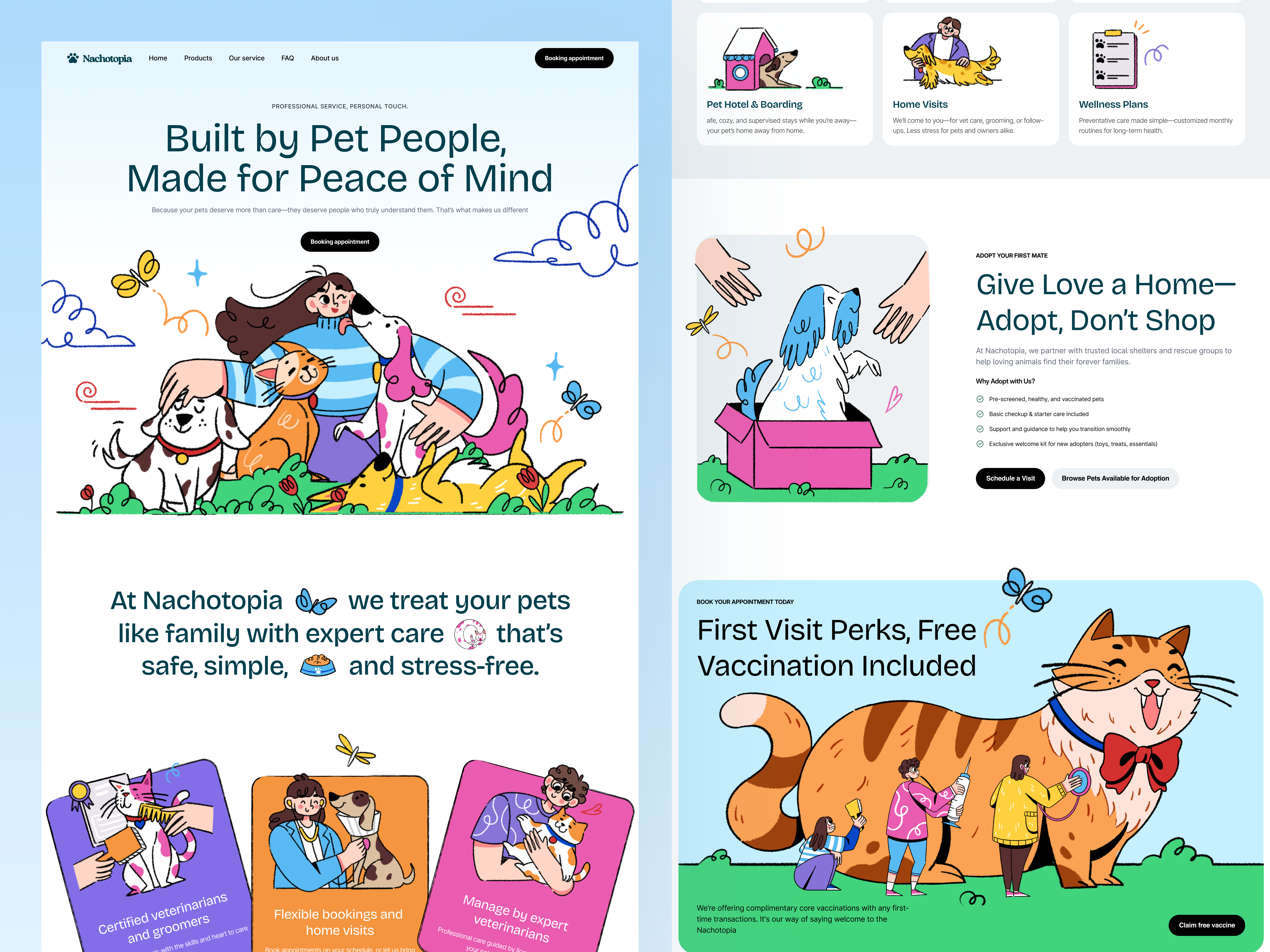 Example of Nachotopia🐾 - Pet Care Landing Page ✨