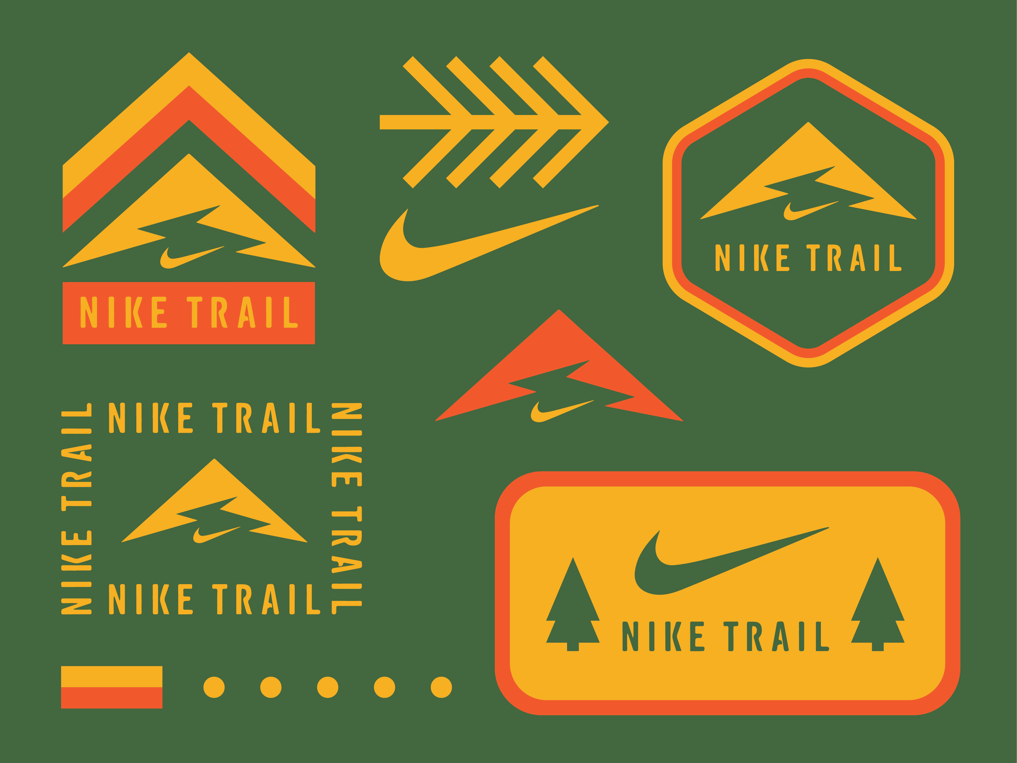 Example of Nike Trail Logo Badge Designs