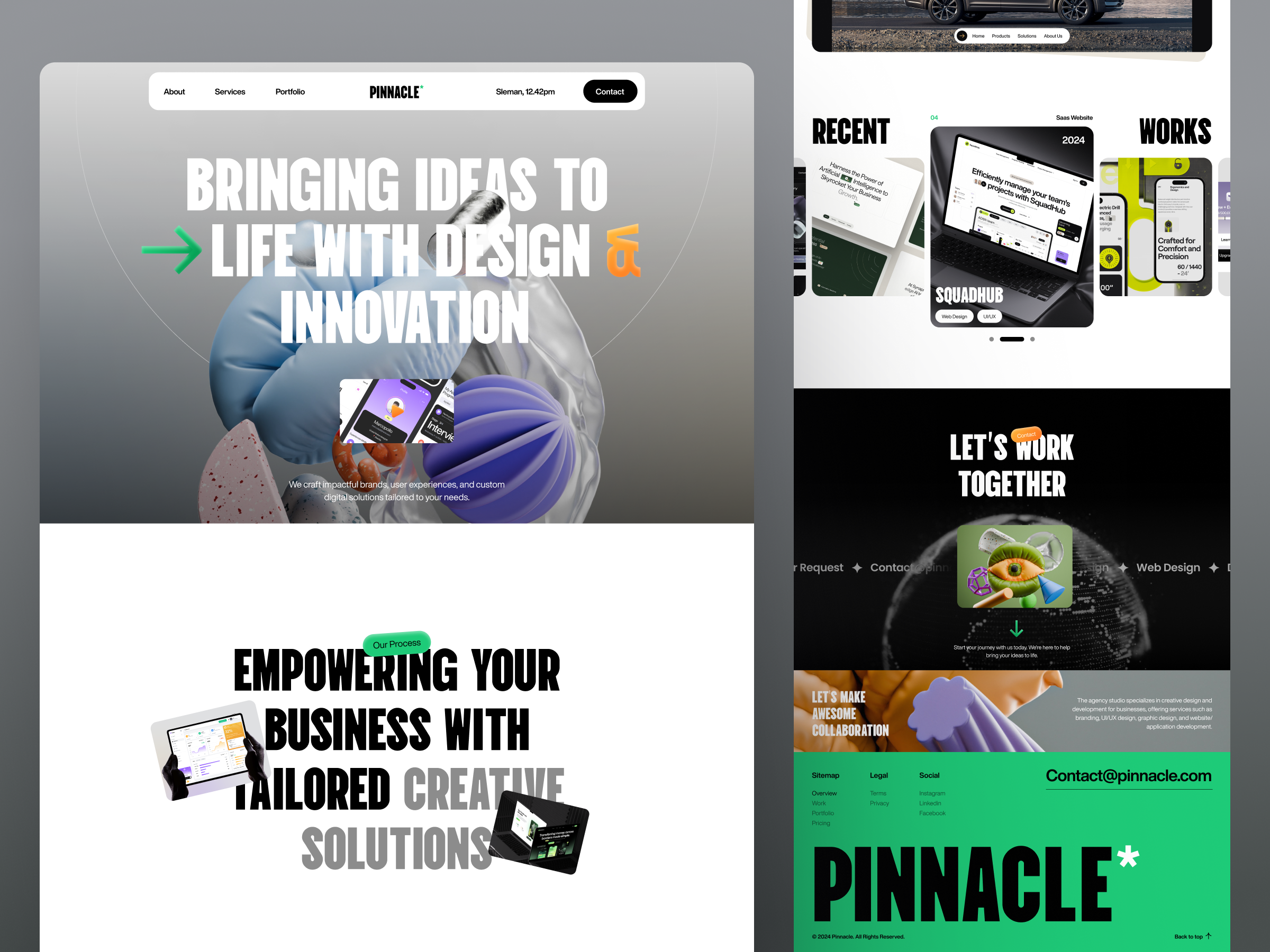 Example of Pinnacle - Studio Agency Website