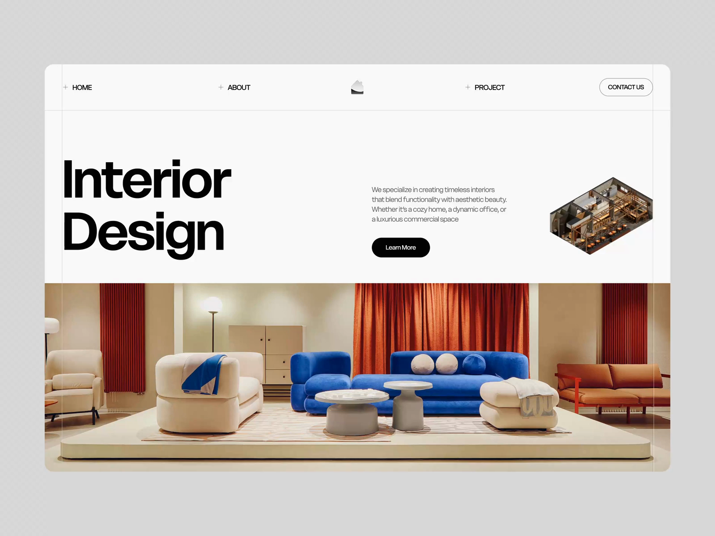 Example of Homie Interior Design Agency Website Animation