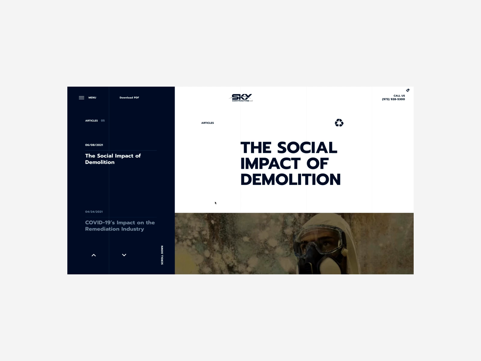 Example of Web Design. Art Direction 